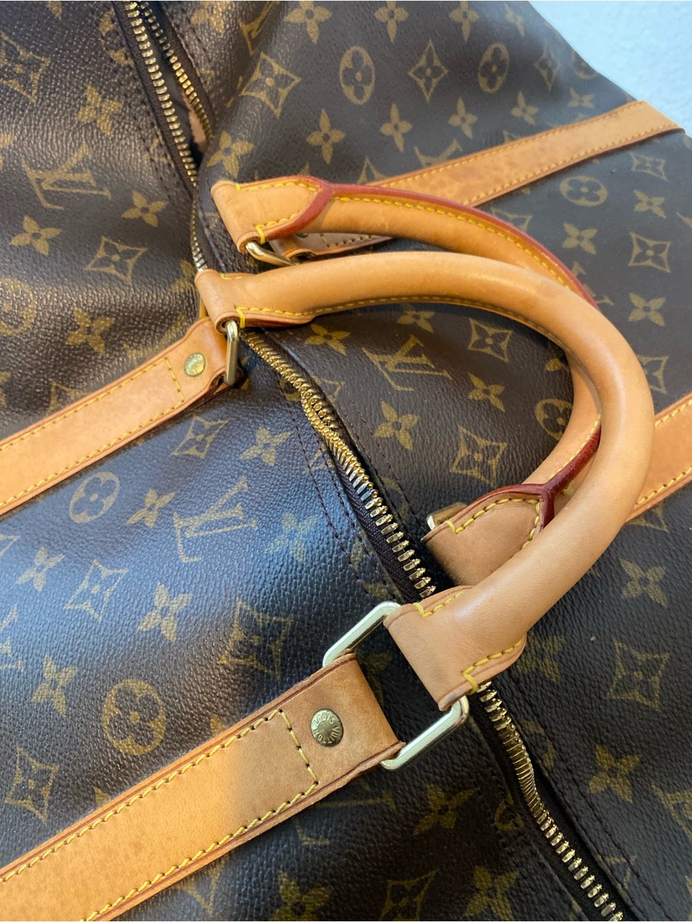 Louis Vuitton Monogram Canvas Keepall 55, Strap and key/padlock - Picture 3 of 8